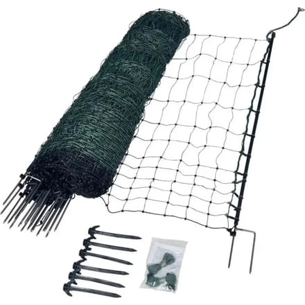Gallagher Kippennet 112cm x 50m Groen (dubbele pen) - Versterkte afrastering voor kippen