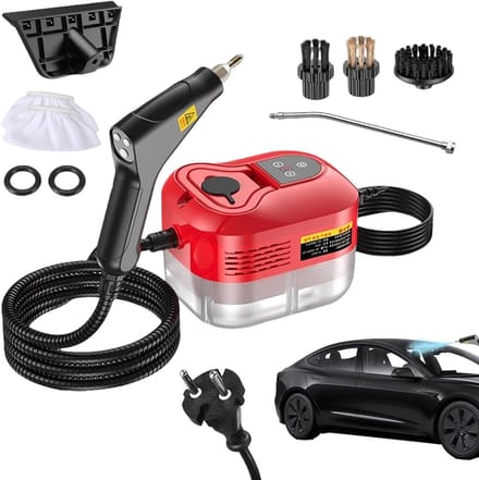 Draagbare Stoomreiniger - Handheld Stomer - Grondig Reinigen - 6 standen - 1200 ml tank - Rood