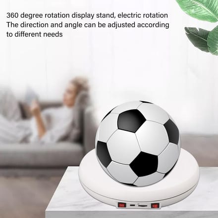 Elektrische Roterende Display Tafel LED Licht 25cm Geruisloos 20kg Draagvermogen Draaitafel Display Stand voor Sieraden wit