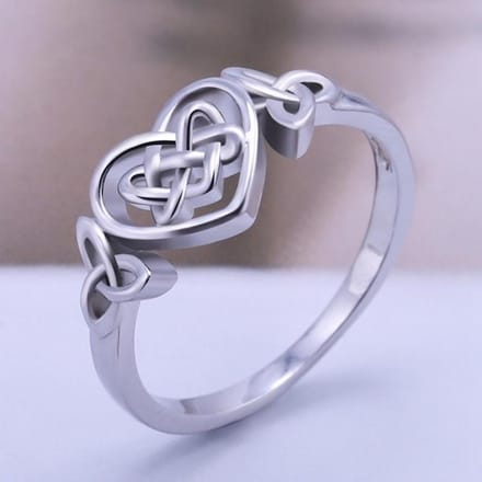 Retro Keltische Knoop Keltische Ring Viking Sieraden Maat 6 - 10 7 gray