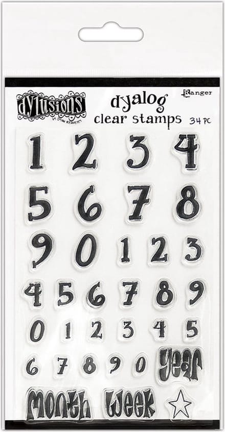 Stempel - Clear stamp - Ranger - Dylusions - numerology