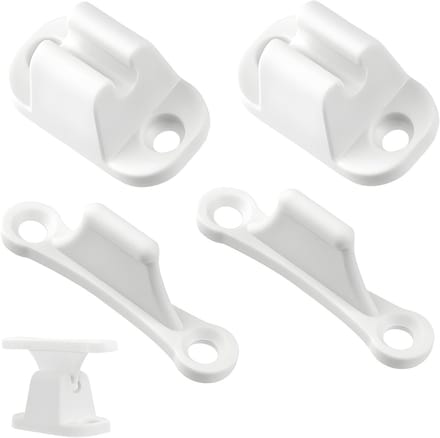 Set van 2 T-vormige deurstoppers voor caravan en camper, ideaal voor camping en bootgebruik, wit