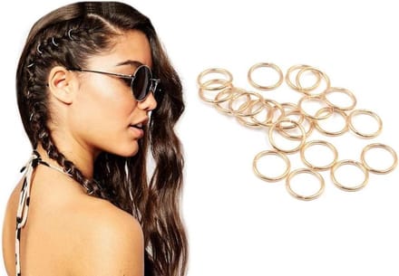 Braid ringetjes - Haar vlecht ringen - Goudkleurig - 20 stuks