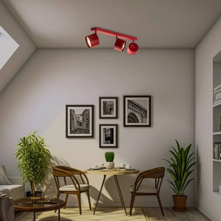 Argon Plafondspot Chloe verstelbaar 3-lamps, rood