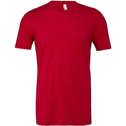Bella+Canvas Unisex Triblend Crew Neck T-Shirt CV3413 - Solid Red Triblend - S