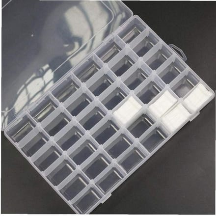 Draad Kloshouder - Opbergdoos Organizer - Kruissteek Organiseren - 36 Grids - 20 g - Transparant