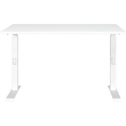 Porto bureau, mechanisch in hoogte verstelbaar, C-poot, B 1200 x D 800 x H 680-910 mm, wit/wit