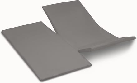 YOON hoeslaken katoensatijn dubbele split donkergrijs - 200x220 cm - GOTS gecertificeerd 100%
