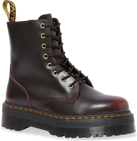 Dr. Martens Jadon Cherry Red Arcadia Unisex Veterboots - Rood - Maat 42