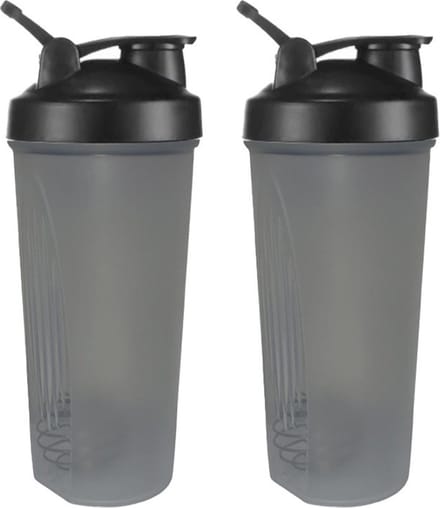 Benson Shakebeker met RVS mixbal - 2x - kunststof - lekvrij - 600 ml