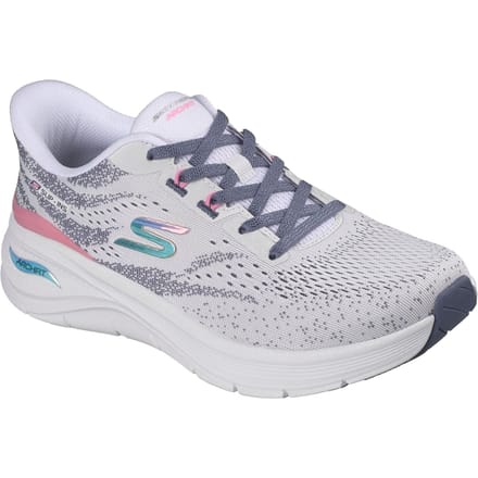 Skechers Arch Fit 3.0 Textiel Vrouwen Witte Mesh/Multi Trim Sneakers