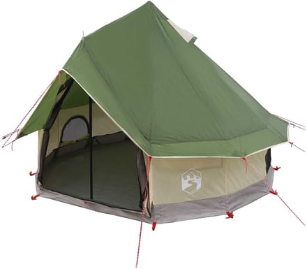 vidaXL - Tipi - Tent - 4-persoons - Groen - Polyester - en - Staal