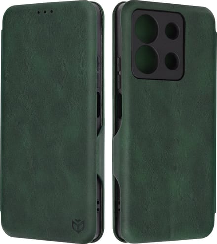Hoesje geschikt voor Xiaomi Redmi Note 13 5G - Techsuit Safe+ Book Wallet Case - Donkergroen