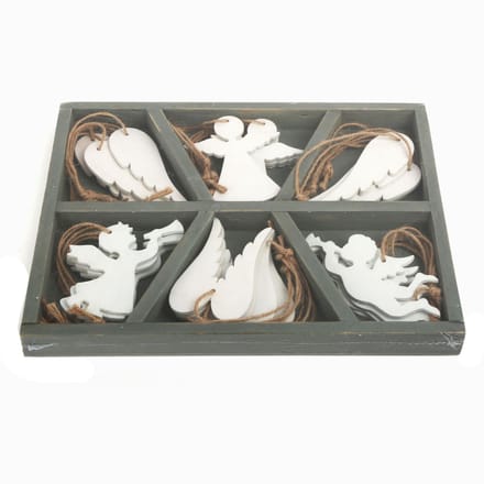 Small Foot - Wooden Christmas Hangers Angel 18pcs