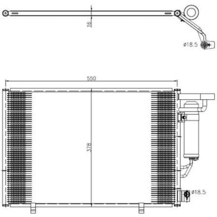 Condensor, airconditioning NRF 350456