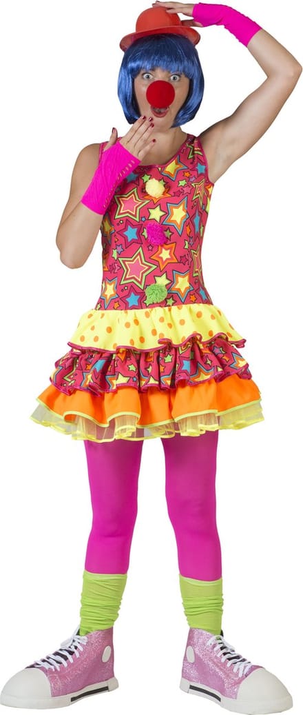 Clown verkleed jurkje voor dames