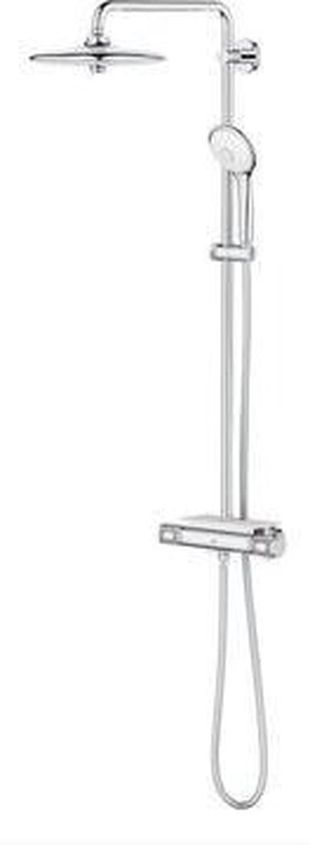 GROHE Euphoria Regendoucheset Opbouw- hoofddouche 26cm - massage handdouche rond - thermostatisch - chroom
