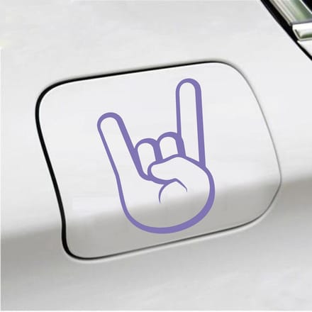 Bumpersticker - Rock N Roll - 12 X 9 - Paars