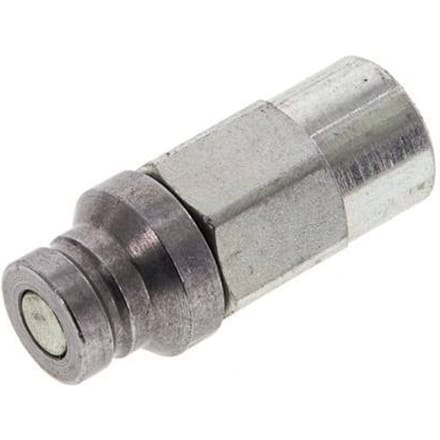 Stalen DN 4 Vlakdichtende Koppeling Insteeknippel G 1/8 inch Binnendraad D 13.5mm