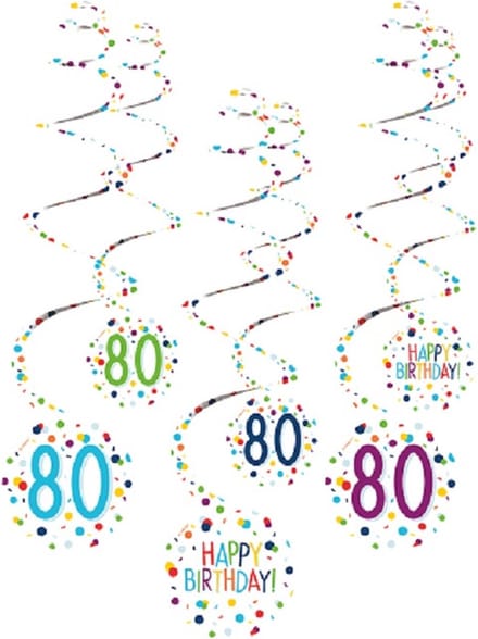 Amscan Spiraalslingers 80 Confetti Birthday 61 Cm Papier 6 Stuks