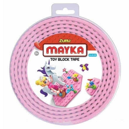 Mayka bouwblokjes tape roze - 2 meter / 2 studs