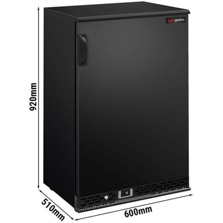 GGM Gastro Barkühlschrank - 600mm - 140 Liter - mit 1 Flügeltür - Schwarz