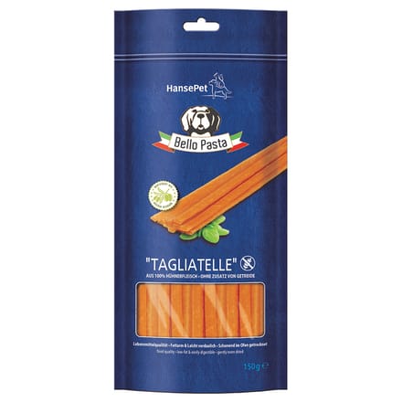 Voordeelpakket: 3x150g Hansepet Bello Pasta Tagliatelle Chicken hondensnacks