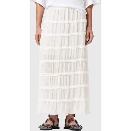 AllSaints Lila Skirt White Größe: 2 | Maxiröcke Outlet | Damen | Weiß