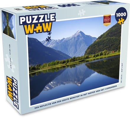 Puzzel Berg - Comomeer - Alpen - Legpuzzel - Puzzel 1000 stukjes volwassenen