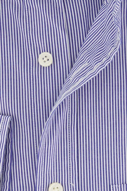 Katoenen Gant casual overhemd normale fit lichtblauw gestreept