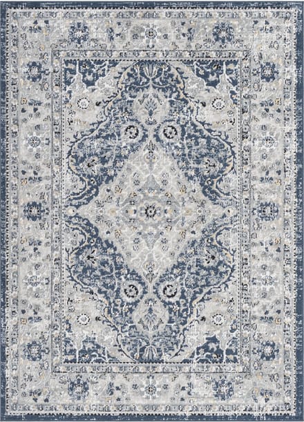 SURYA - PETRA Vintage Oosters Blauw Tapijt