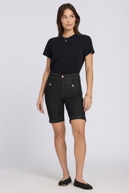 Ella Denim Shorts Met Hoge Taille