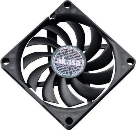 Akasa AK-FN076 Slimline PC-ventilator Zwart (b x h x d) 80 x 80 x 10.8 mm