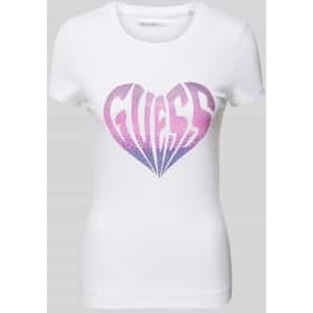 T-shirt met strass-steentjes, model 'HEART'
