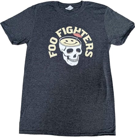Foo Fighters - Skull Cocktail Heren T-shirt - XL - Grijs