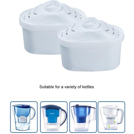 2 Stuks Waterfilterpatronen Compatibel met Brita Maxtra en Filterpatronen voor Brita Water wit