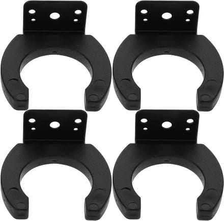 ibasenice 4Pcs Hanger Bracket Accessories Holder Wall Microphone Stand Microphone Radio Microphone Hanger Clips Mic Pendants Black Plastic
