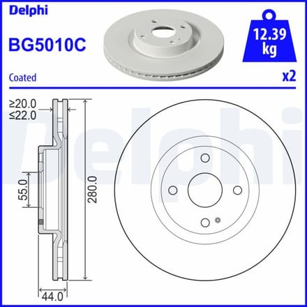 Remschijf DELPHI BG5010C