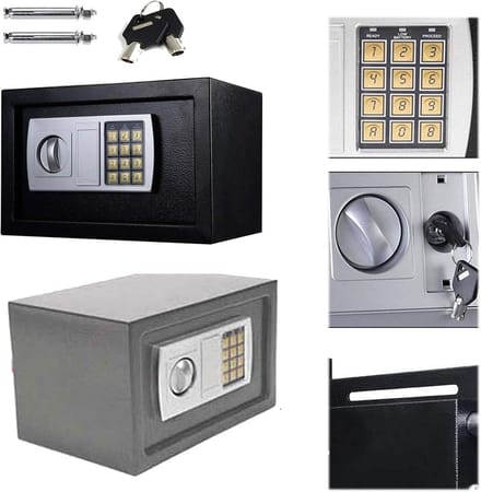 Digitale Kluis - Mini Safe Box - Waardevolle Spullen Beveiligen - Versterkt Stalen Deur