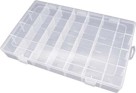 Opbergdoos Sieraden - Kleine Organizer - Sieraden Sorteren - Verstelbare Roosters - 36 Grids - Transparant