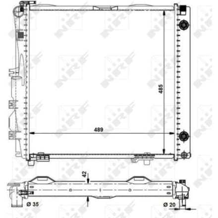 Radiator, motorkoeling NRF 504258