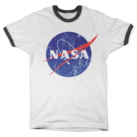 NASA Heren Tshirt -2XL- Washed Insignia Wit