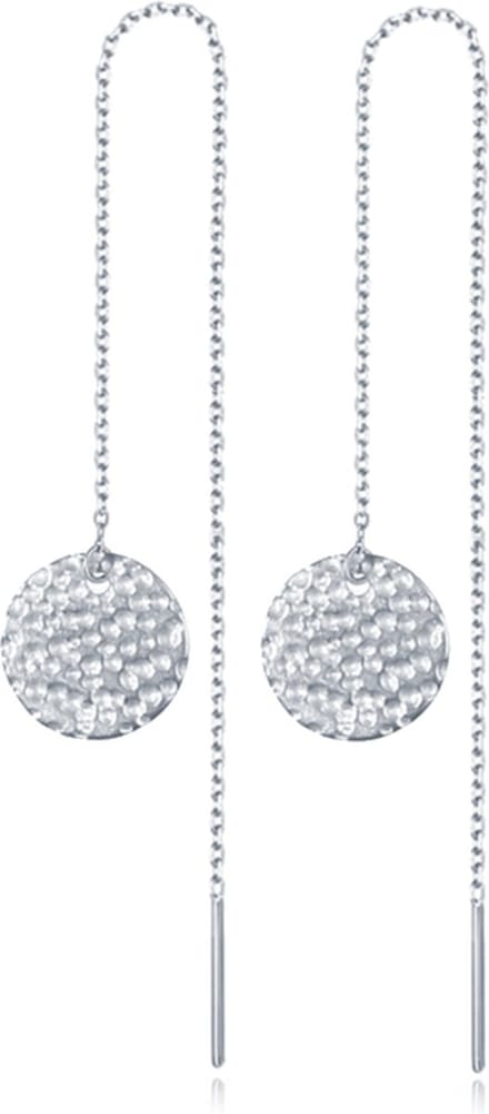 Oorhangers ketting Dames Zilverkleurig met Munt van Edelstaal
