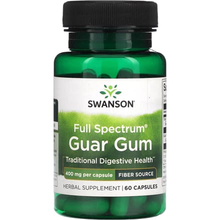 Gomme de Guar Spectre Complet, 400mg, 60 Capsules