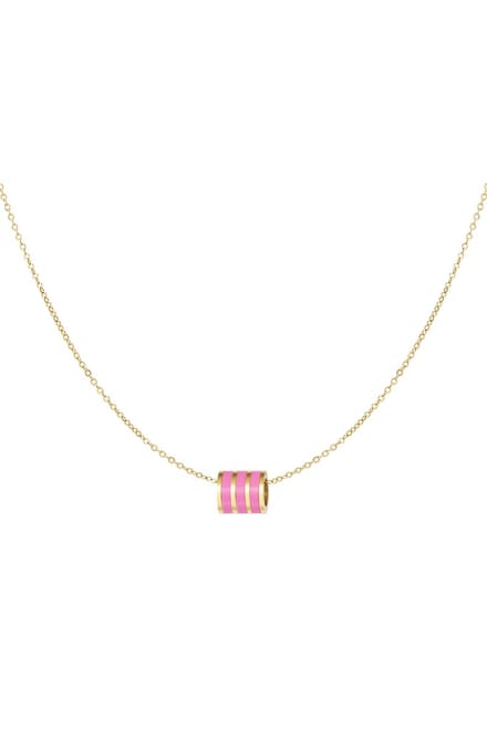 Goudkleurige Ketting Bedel - Roze/Goud