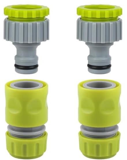 Set van 4 Tuinslangverbindingen voor Snelkoppeling