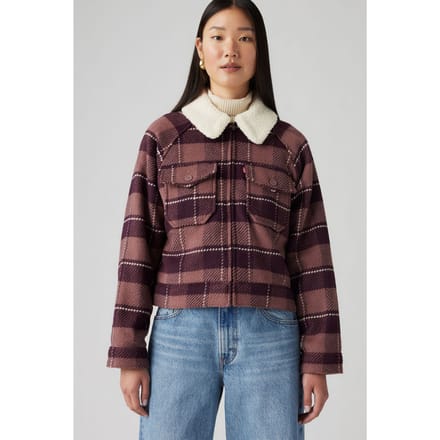 Levi's Cropped Plaid Jacket Maat: S | Jassen Outlet | Dames
