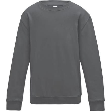 Just Hoods - AWDis Sweat Kinder - Storm Grey (Solid) maat 5/6 (S)