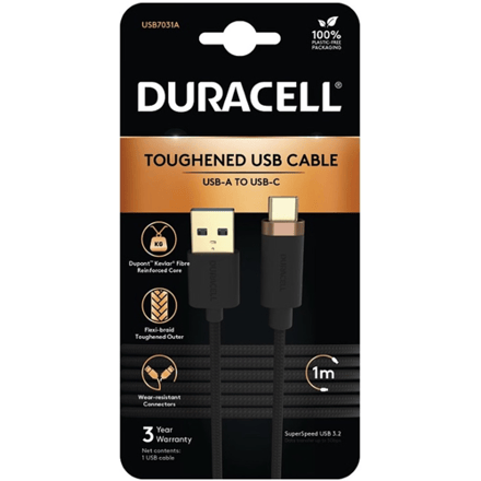 Duracell USB7031A stroomkabel zwart