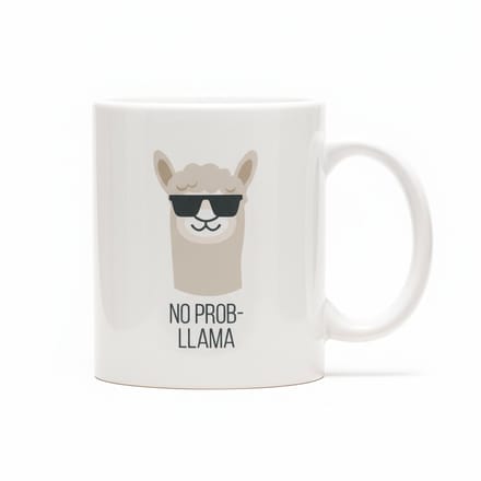 “No Prob-Llama” Grappige Lama Mok – Leuke Humor Koffiemok 330 ml